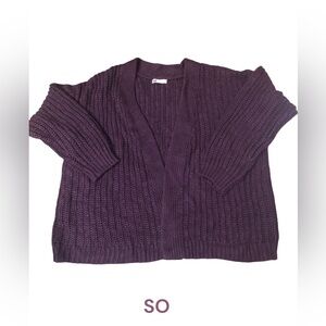 SO Chunky Knit Open Front Sweater XL